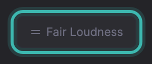 The Fair Loudness button on the client review page