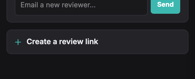 The Create a review link button under the existing links