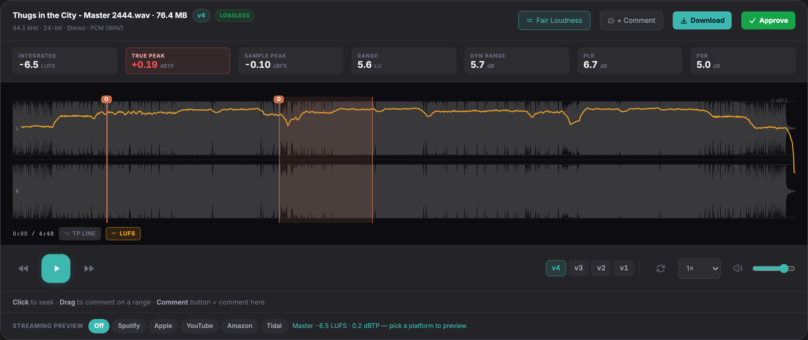 Fair Loudness in Soneam