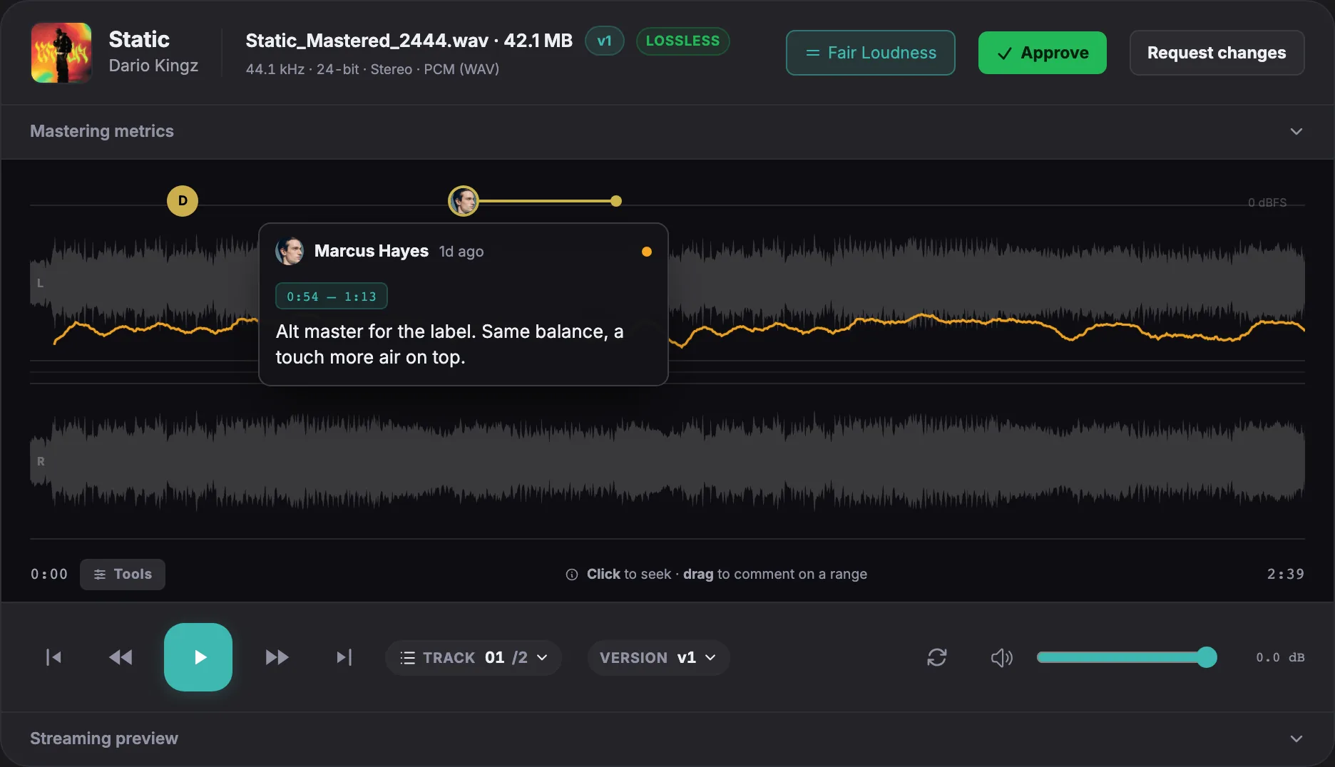 Fair Loudness in Soneam